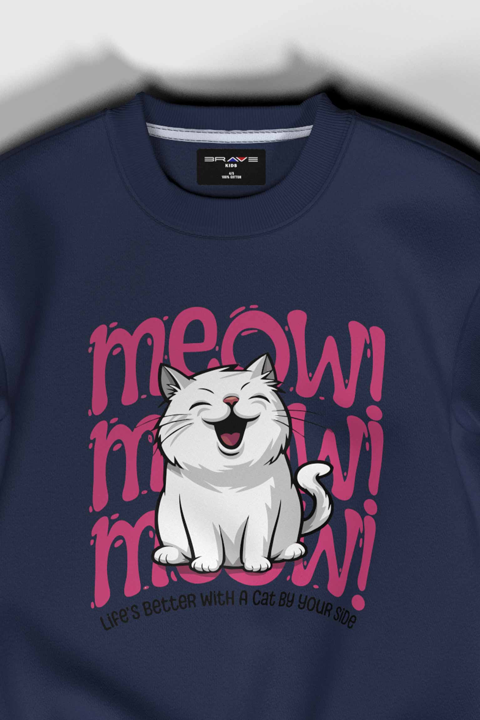 MEOW GRAPHIC SWEATSHIRT