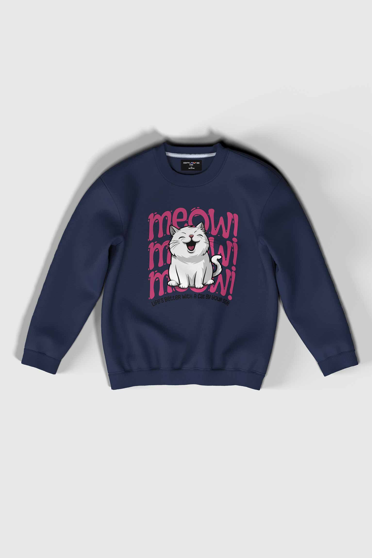 MEOW GRAPHIC SWEATSHIRT