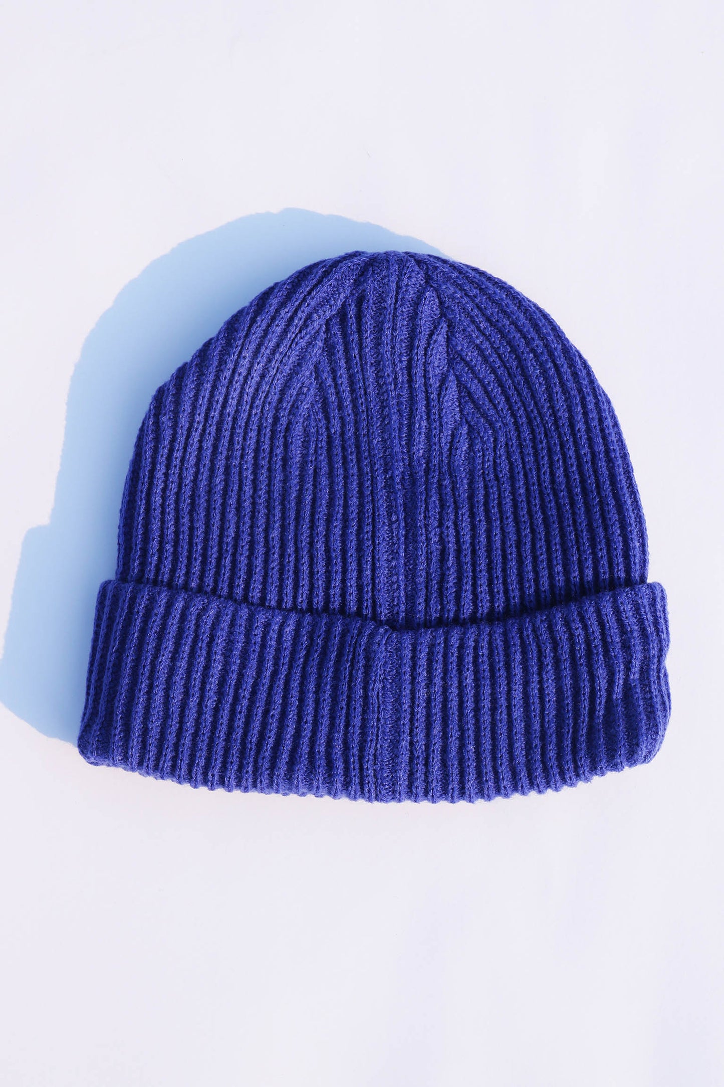 ESSENTIAL RIBBED BEANIE - PURPLE