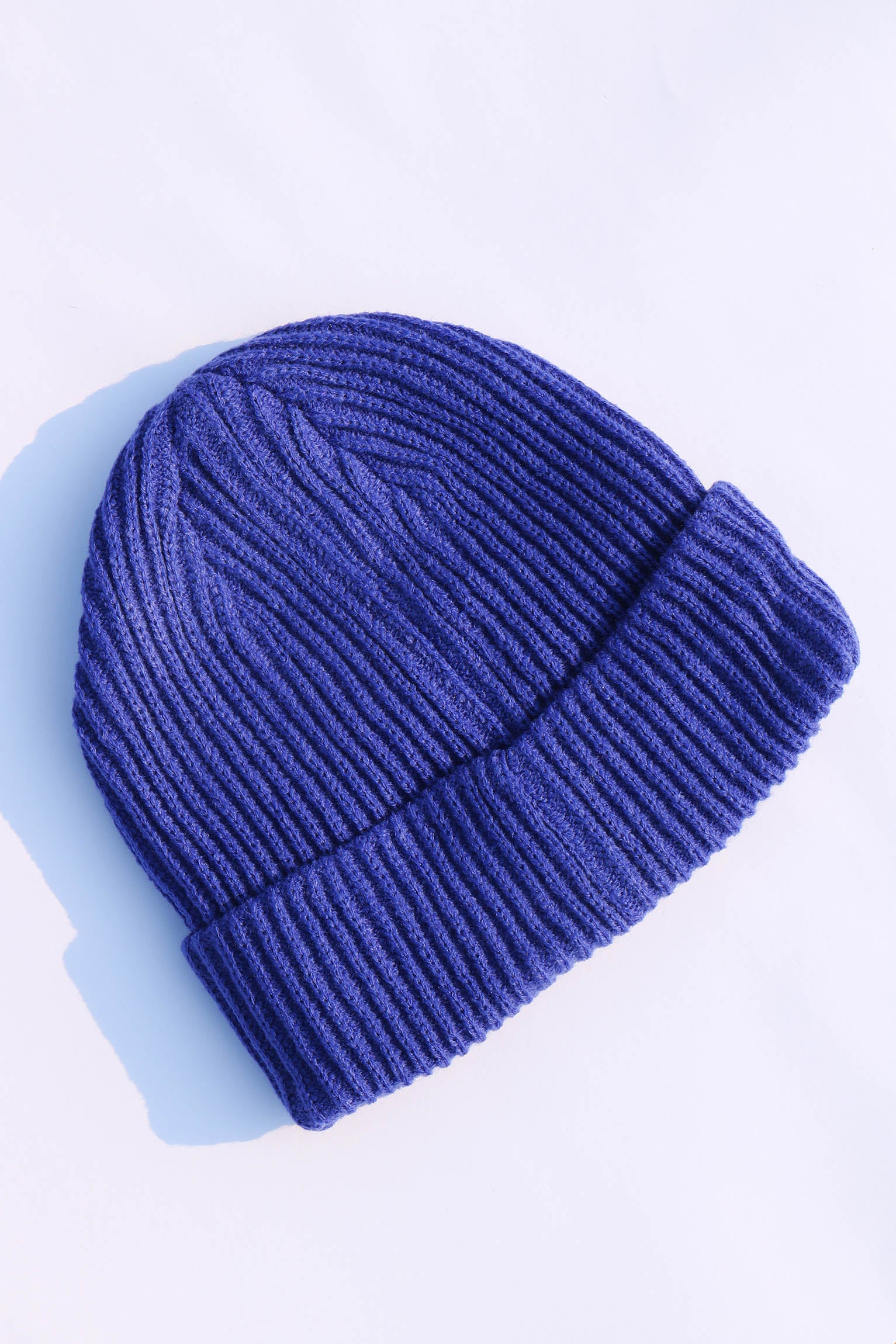 ESSENTIAL RIBBED BEANIE - PURPLE